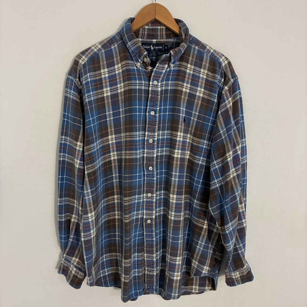 VTG Ralph Lauren Blaire Flannel Shirt Men XL Plaid Button Down Gorpcore Granola